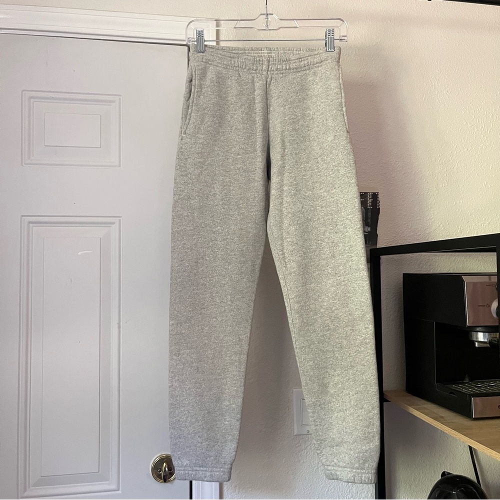 CHERRY LA heather grey cotton‎ fleece elastic waist jogger sweat pants